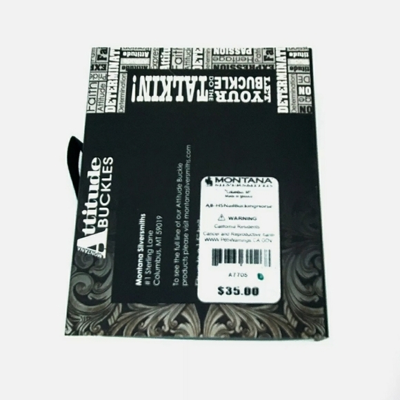 Montana Silversmiths Horseshoe Nail Bucking Horse Cowboy Belt Buckle New! - Picture 4 of 9